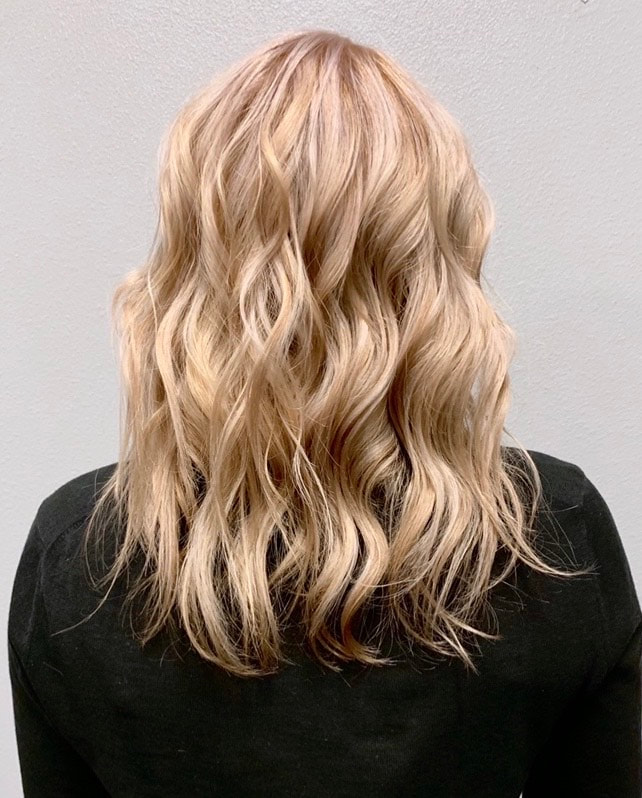 Blonde Highlights with Beach Waves