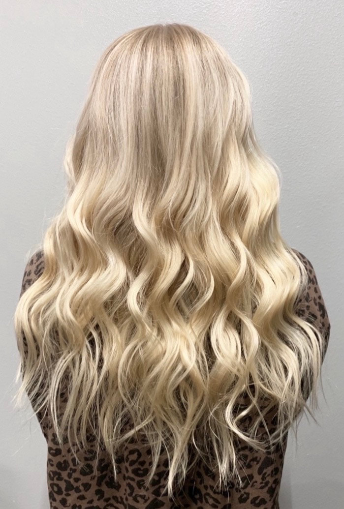 Blonde Balayage with BabyLights and Hair Extensions