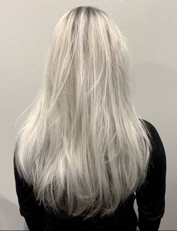 Platinum Blonde with Shadow Root