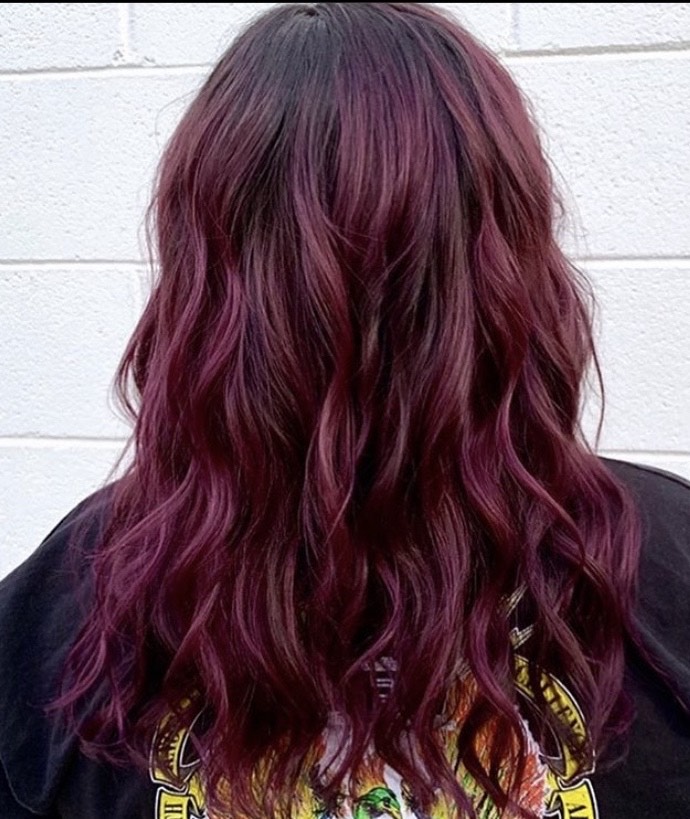 Wine Color with Beach Waves