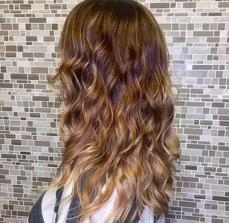 Natural blonde balayage on brunette hair. MB Salon, color specialist, balayage specialist