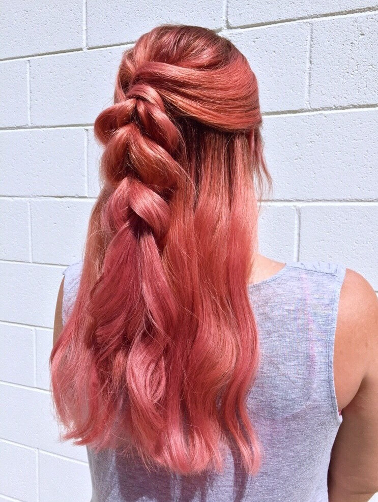 Vivid Rose Gold with pull through pony