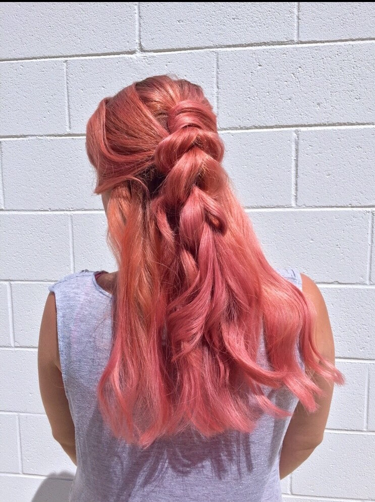 Vivid Rose Gold with pull through pony