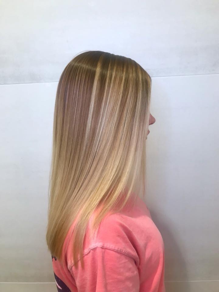 Natural balayage with babylights. MB Salon color specialist, balayage specialist. 
